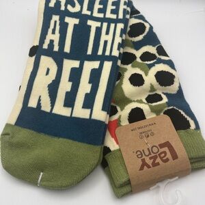 Lazy One “Asleep at the Reel” Trout Crew Socks Men’s shoe size 8-12